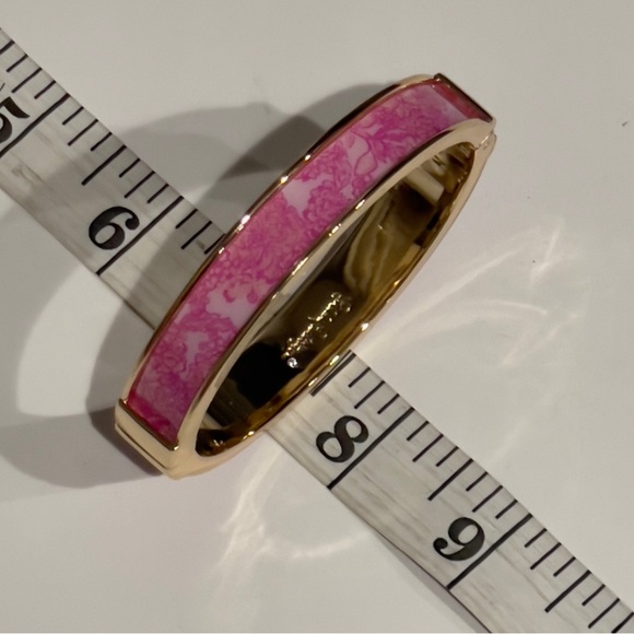 Lilly Pulitzer Photodome Pink GoldTone Bangle Bracelet - Picture 5 of 6